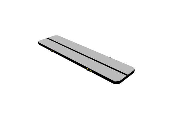 Air Tumble Track Gray Surface Black Side Gymnastics Equipment Airtrack Mat Kameymall