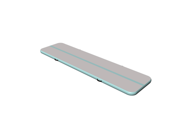 Air Track Gymnastics Equipment Ice Blue Side Gray Surface Tumbling Mat Kameymall