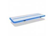 Tumble Mat Gym Inflatable Home Gym Air Track Floor Blue Side Gray Surface Kameymall
