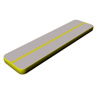 Air Gym Mat Gymnastics Equipment Best Air Track Gray Surface Yellow Side Kameymall 