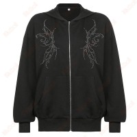 Cheap Basic Hoodies New Trend Pocket Design Loose Casual Black Hoodie Kameymall