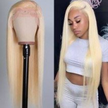 Blonde Wigs Hair Long Wigs Human Hair Virgin Soft Long Straight Wigs Kameymall
